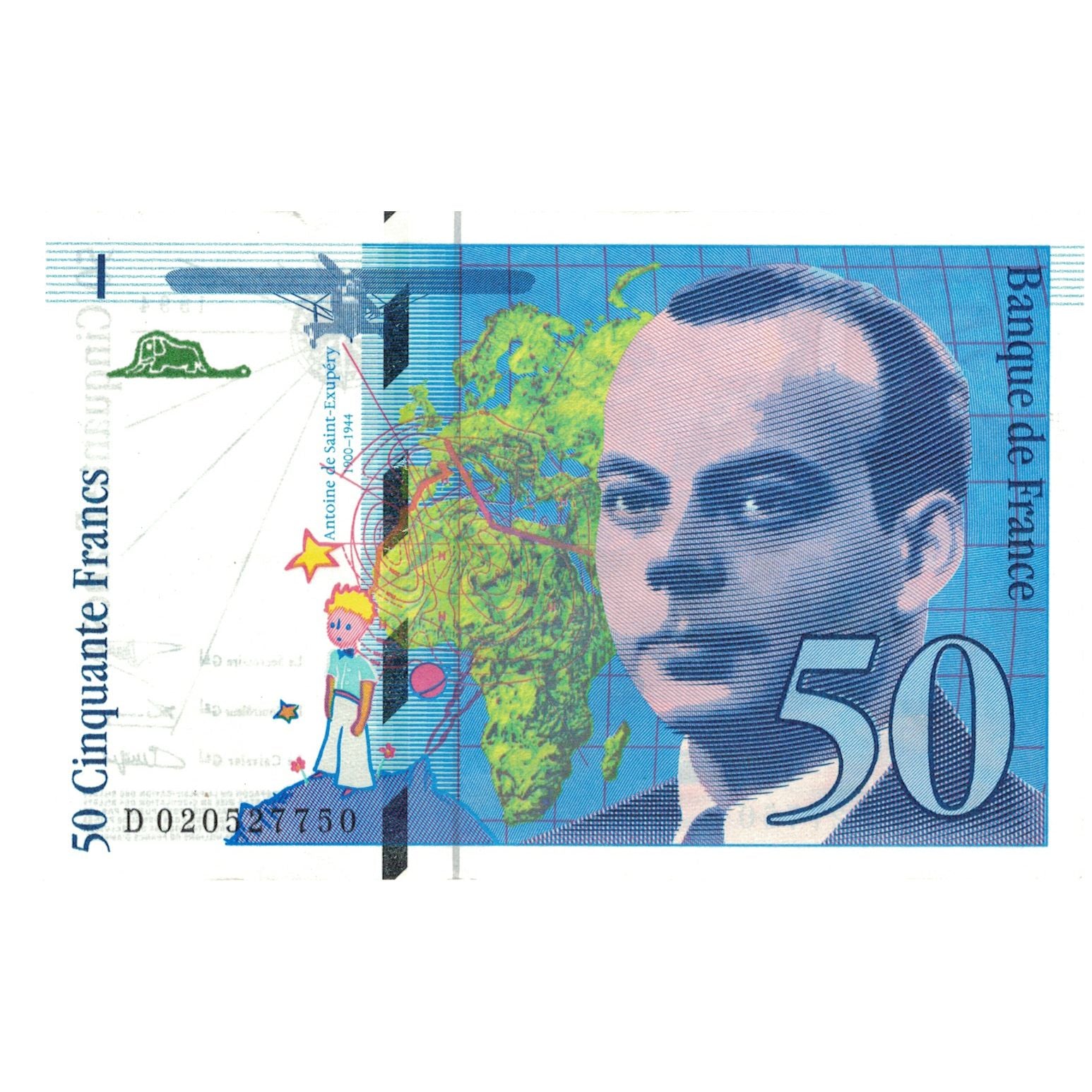 Francia, 50 Francs, St Exupéry, 1994, D020527750, SPL-, Fayette:73.1d, KM:157Aa