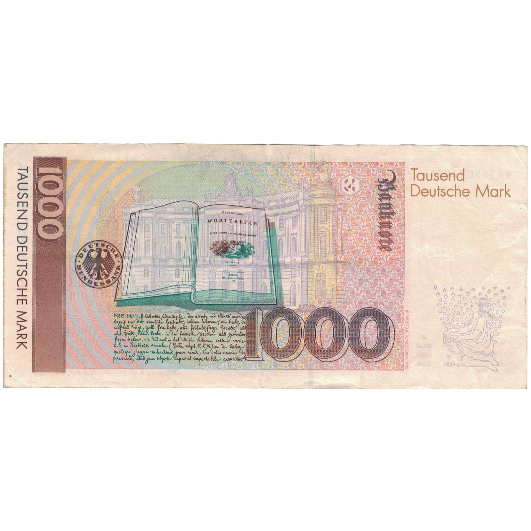 Banknote, GERMANY - FEDERAL REPUBLIC, 1000 Deutsche Mark, 1991, 1991-08-01