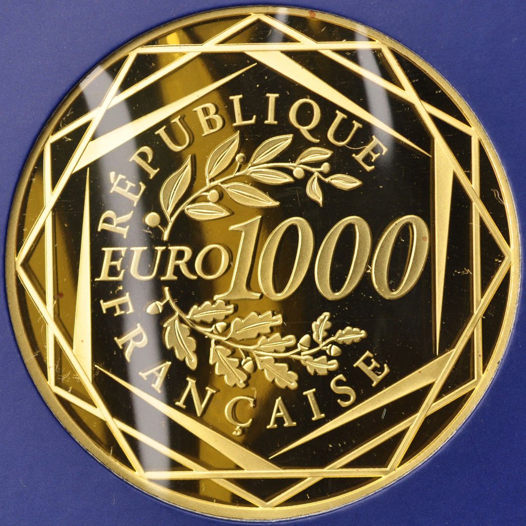 France, 1000 Euro, 2013, MS(65-70), Gold, 17.00