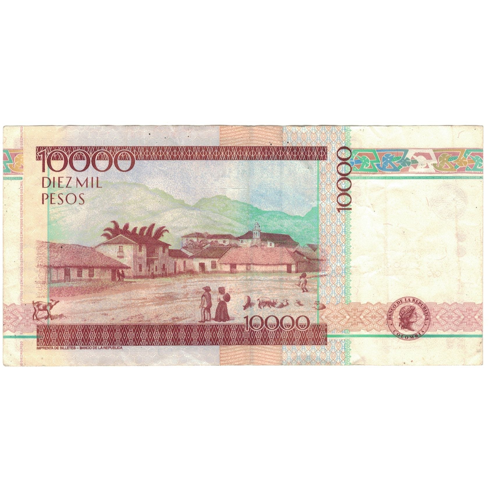 Banknote, Colombia, 10 000 Pesos, 2012, 2012-08-22, EF(40-45)