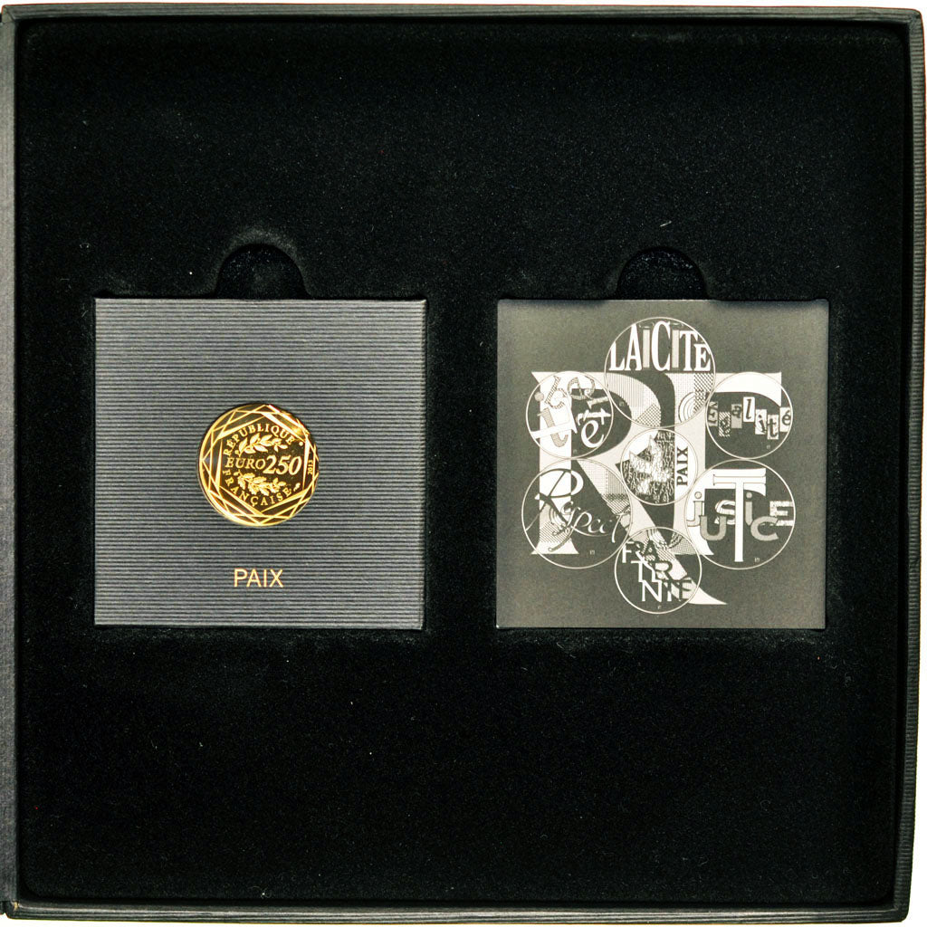 Vème République, Coffret 7 pièces Valeurs de la République Or et Argent 2013