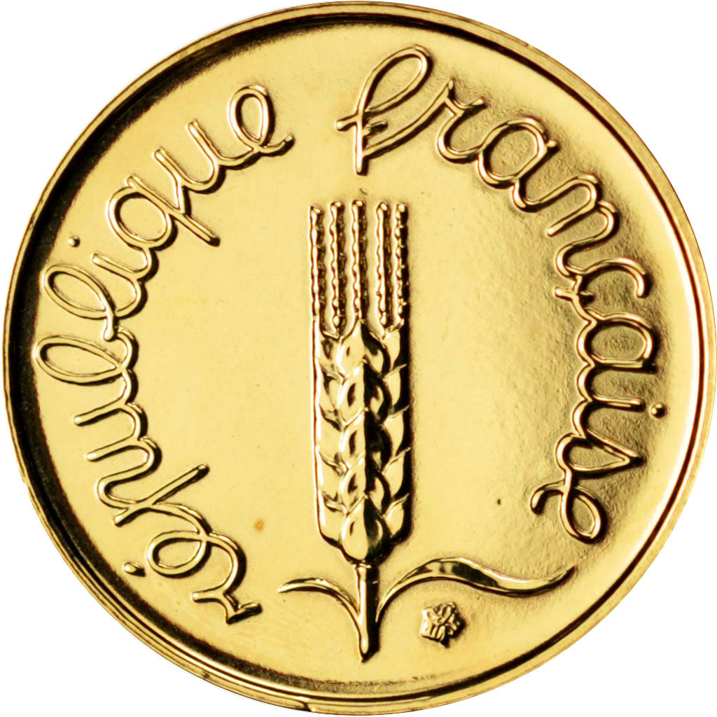 FRANCE, Épi, Centime, 2000, Paris, KM #928a, MS(65-70), Gold, Gadoury #91a, 2.50