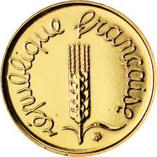FRANCE, Épi, Centime, 2000, Paris, KM #928a, MS(65-70), Gold, Gadoury #91a, 2.50