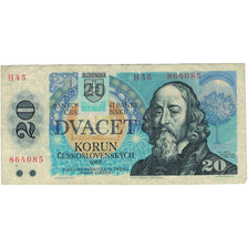 Banknote, Czechoslovakia, 20 Korun, 1988, VG(8-10), Fayette:95