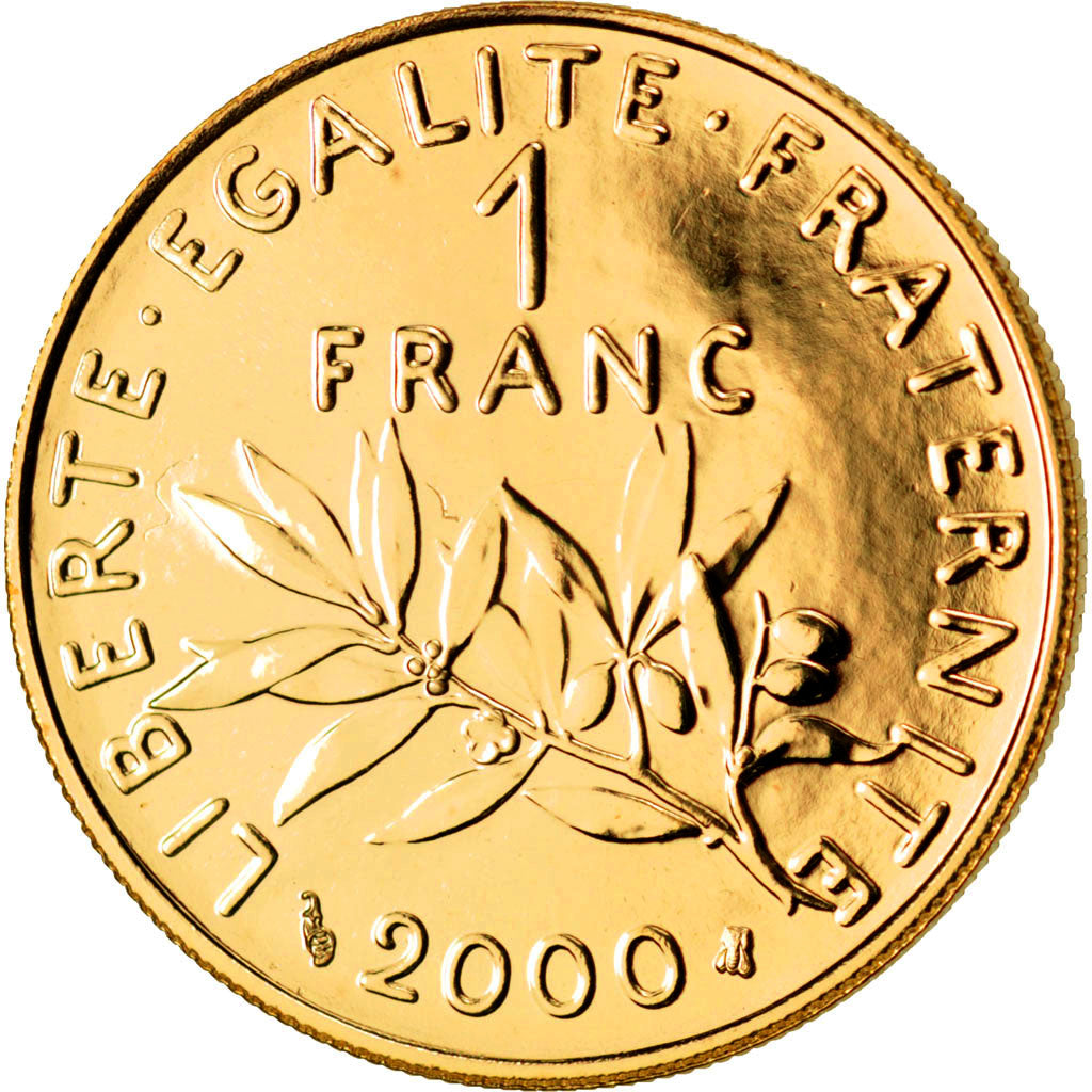 Vème République, 1 Franc Semeuse Or 2000