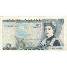 Billet, Grande-Bretagne, 5 Pounds, Undated (1980-87), KM:378c, TTB
