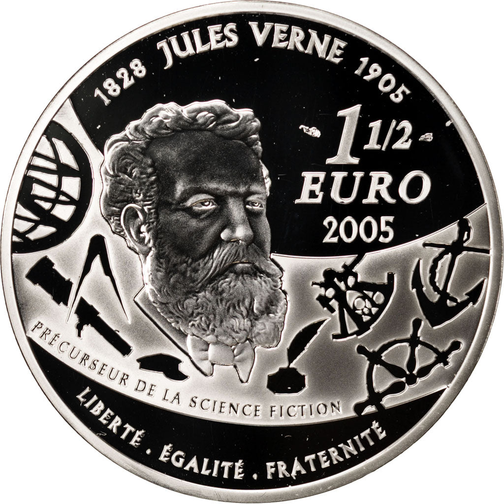 France, 1,5 Euro, 2005, MS(65-70), Silver, 22.20