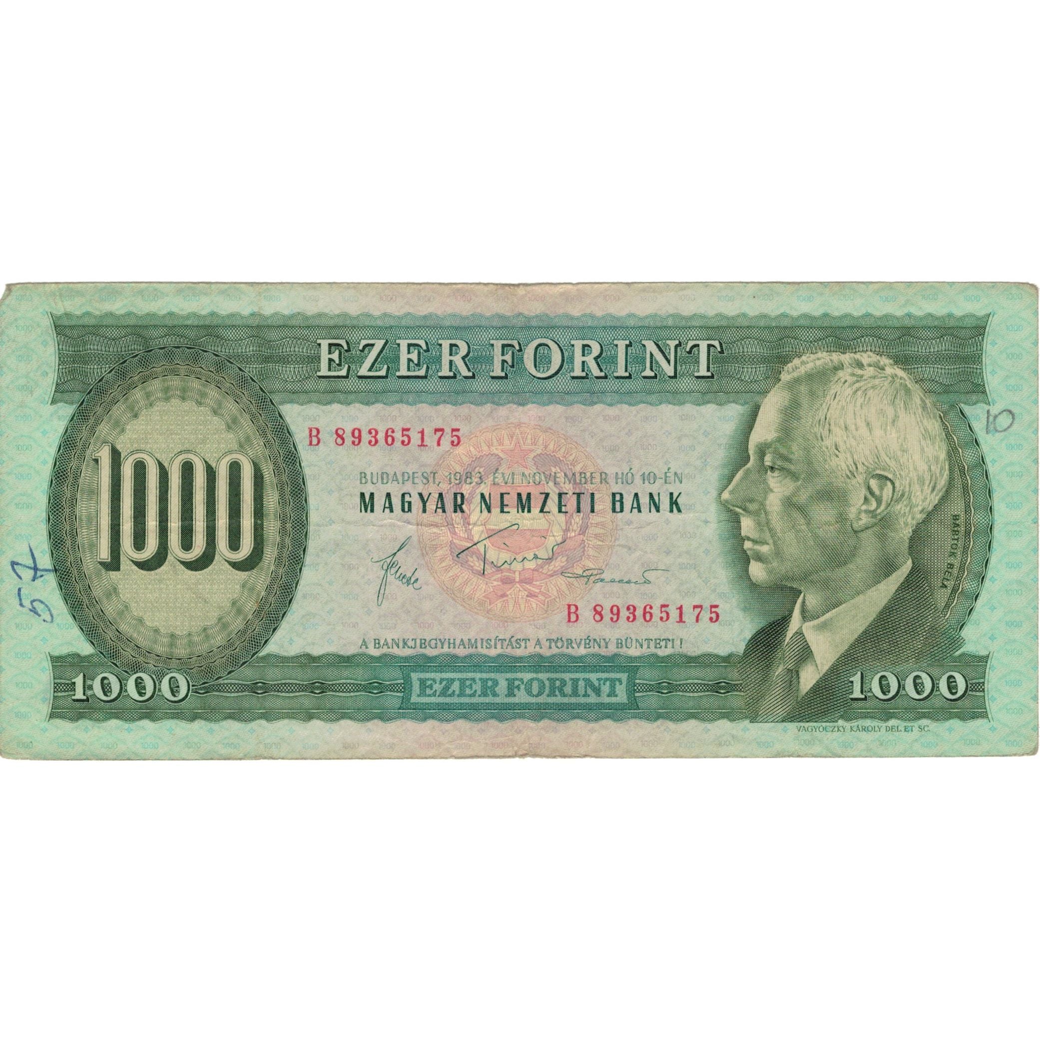 Banconote, Ungheria, 1000 Forint, 1983, 1983-11-10, KM:173b, MB