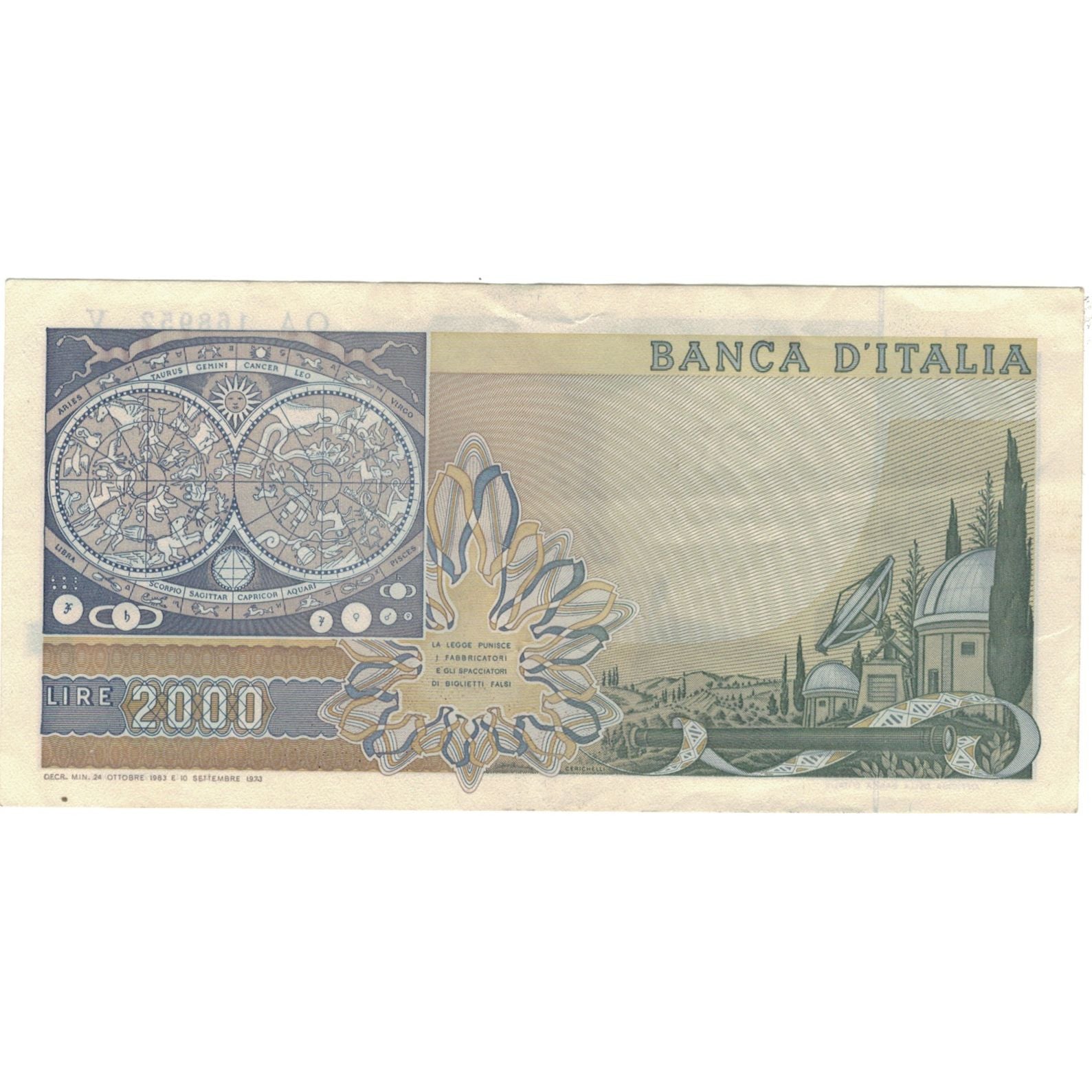 Banknote, Italy, 2000 Lire, 1983, 1983-10-24, KM:103c, EF(40-45)