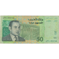 Banconote, Marocco, 50 Dirhams, 2002, KM:69a, MB