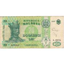 Banknot, Mołdawia, 20 Lei, 2010, KM:13i, F(12-15)