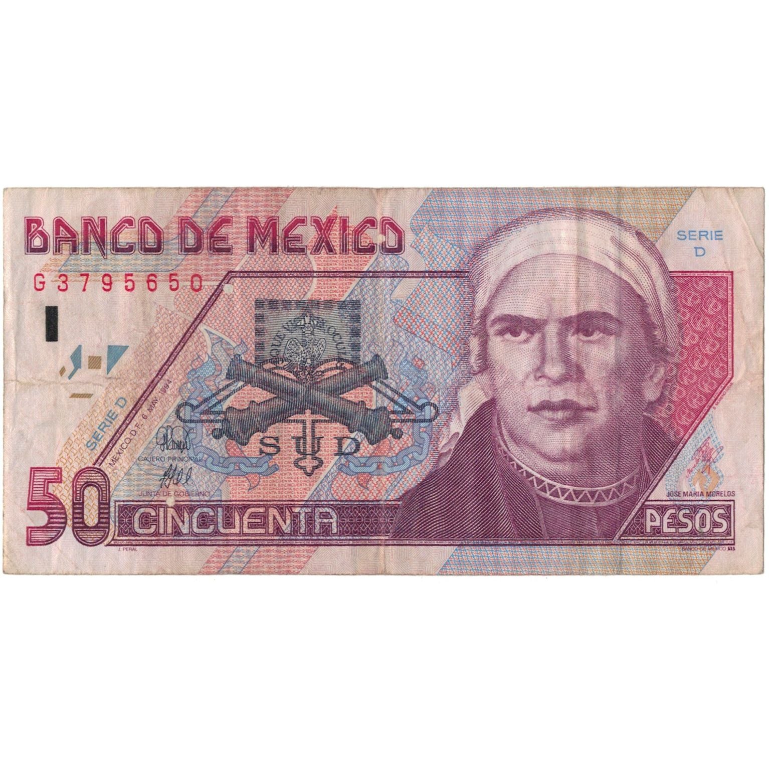 Banknote, Mexico, 50 Pesos, 1994, 1994-05-06, KM:107a, VF(20-25)