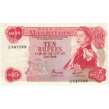 Banknote, Mauritius, 10 Rupees, Undated (1967), KM:31b, UNC(65-70)