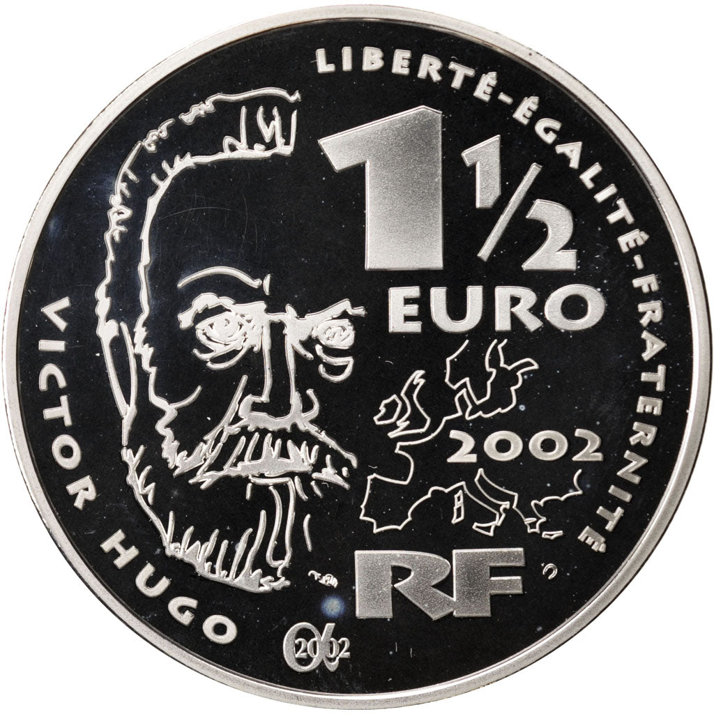 Francia, 1,5 Euro, 2002, FDC, Argento