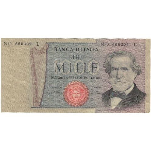 Banconote, Italia, 1000 Lire, 1969-1981, KM:101g, BB