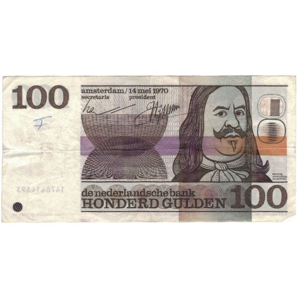Biljet, Nederland, 100 Gulden, 1970, 1970-05-14, TTB