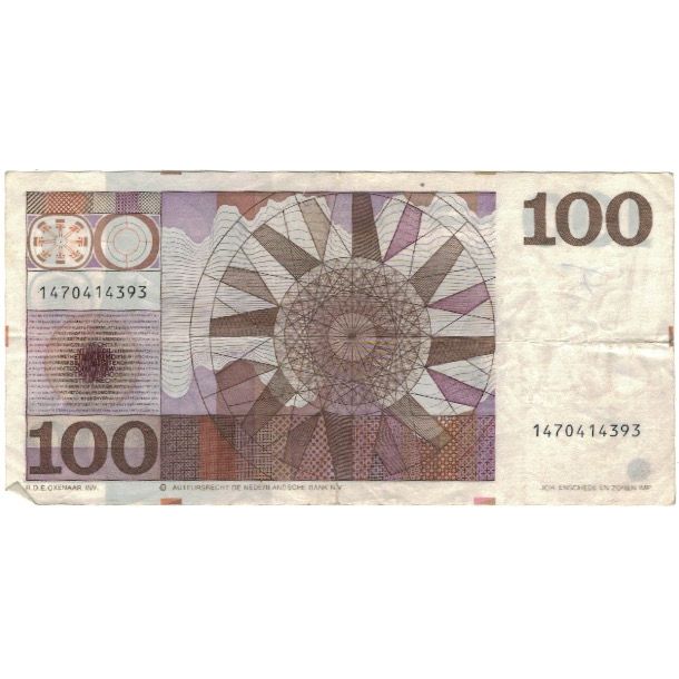 Biljet, Nederland, 100 Gulden, 1970, 1970-05-14, TTB
