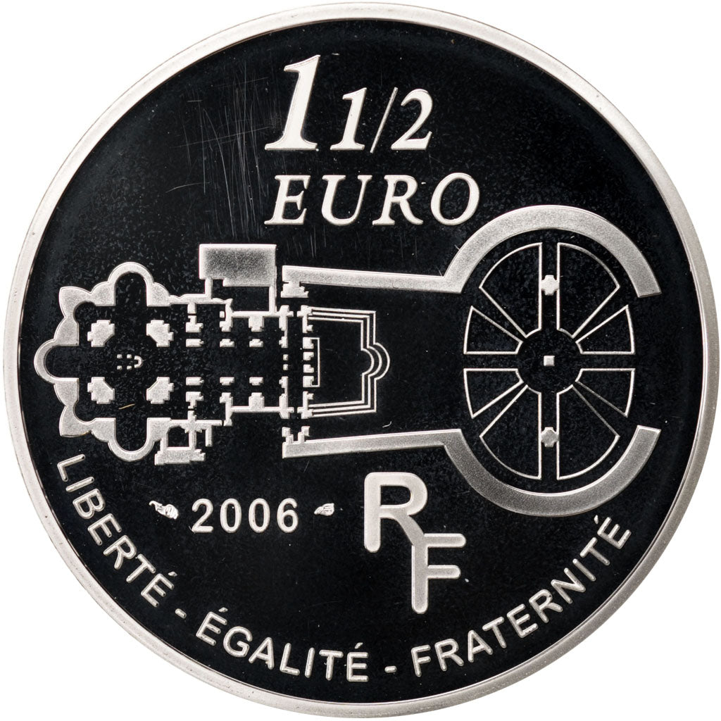 FRANCE, 1-1/2 Euro, 2006, Paris, KM #1455, MS(65-70), Silver, 37, 22.20