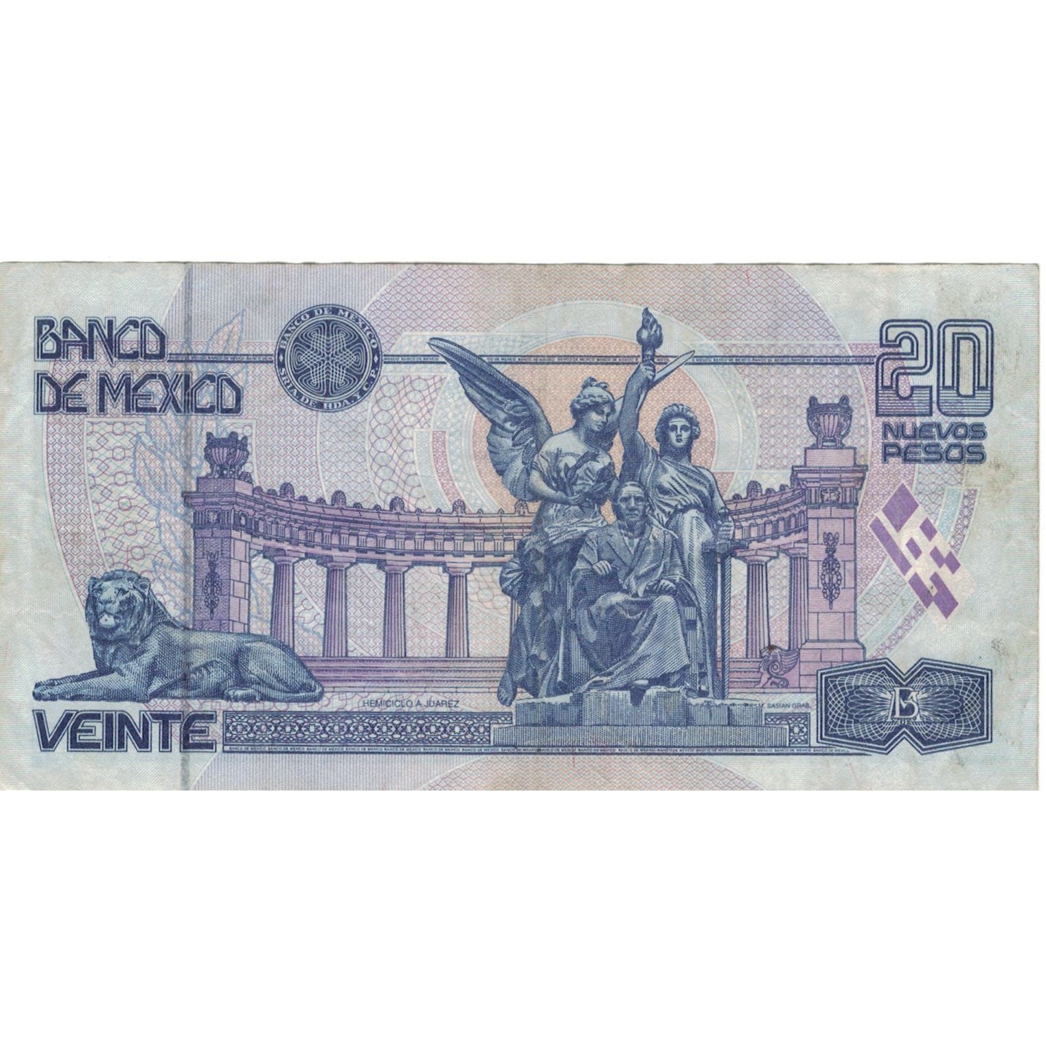 Banconote, Messico, 20 Nuevos Pesos, 1992, 1992-12-10, KM:96, MB
