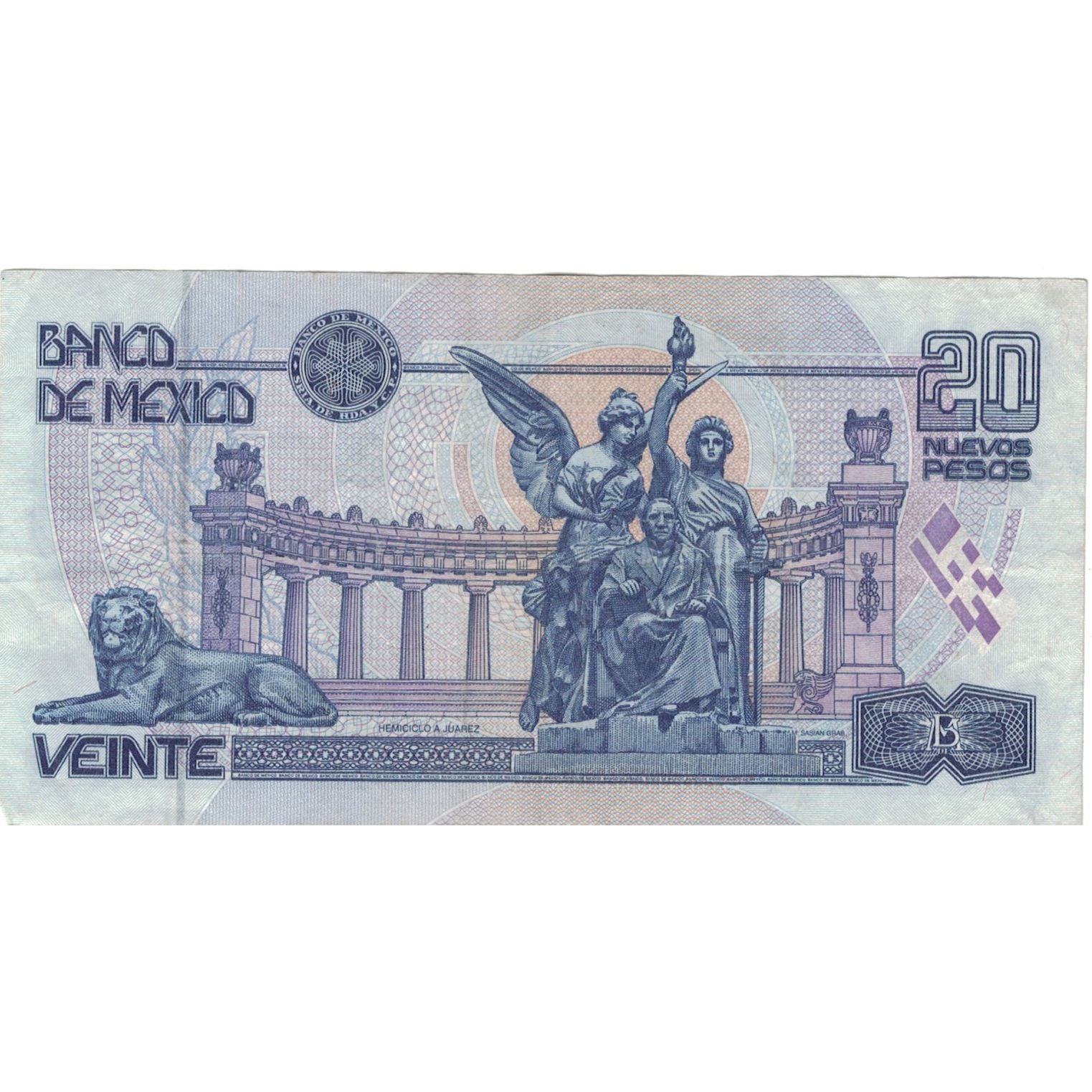 Banconote, Messico, 20 Nuevos Pesos, 1992, 1992-12-10, KM:96, MB