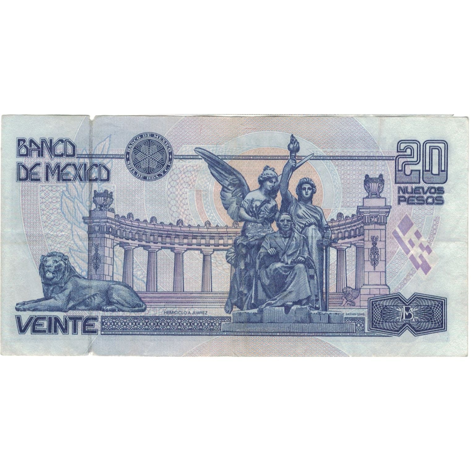 Banknote, Mexico, 20 Nuevos Pesos, 1992, 1992-12-10, KM:96, VF(20-25)