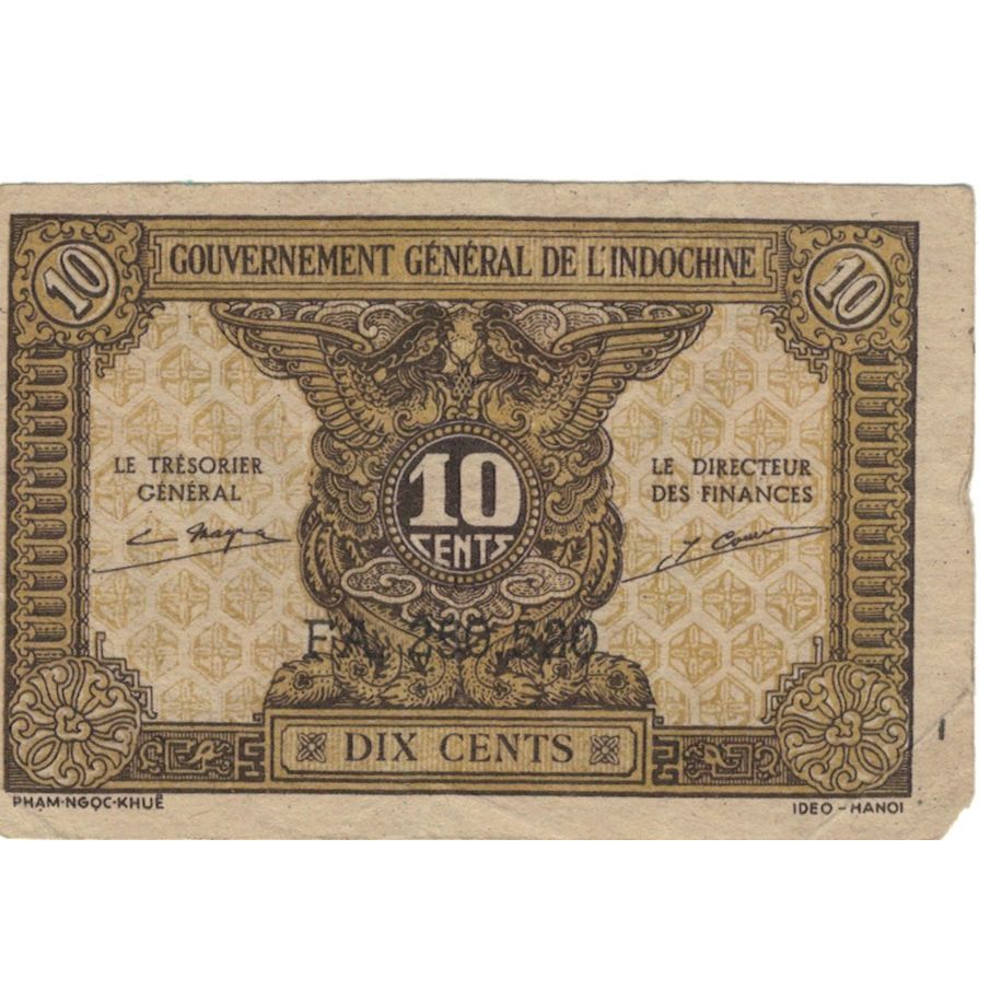 Geldschein, FRENCH INDO-CHINA, 10 Cents, Undated (1942), KM:89a, VZ