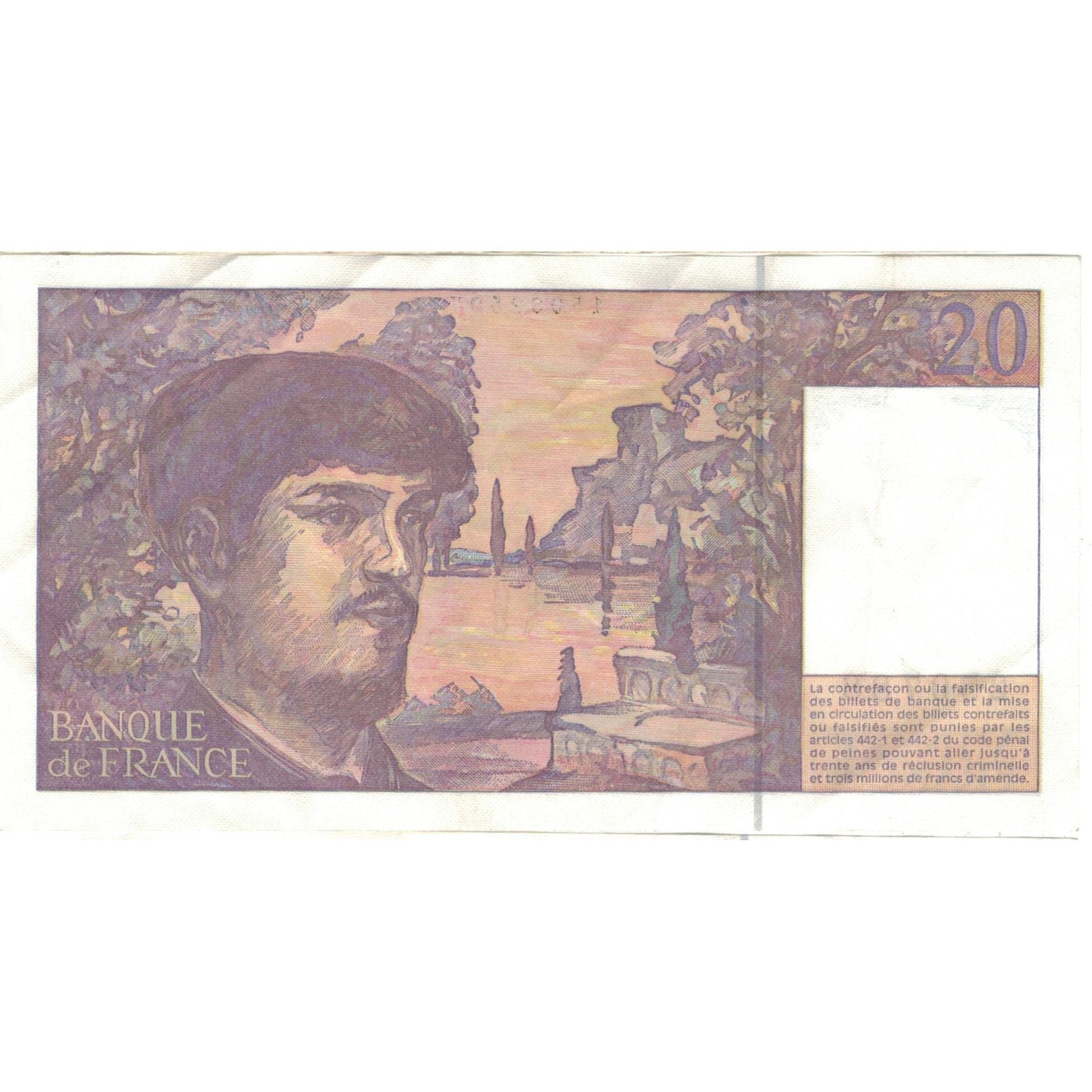 Francia, 20 Francs, Debussy, 1997, 250788 D.061, MBC, Fayette:66ter.02.63
