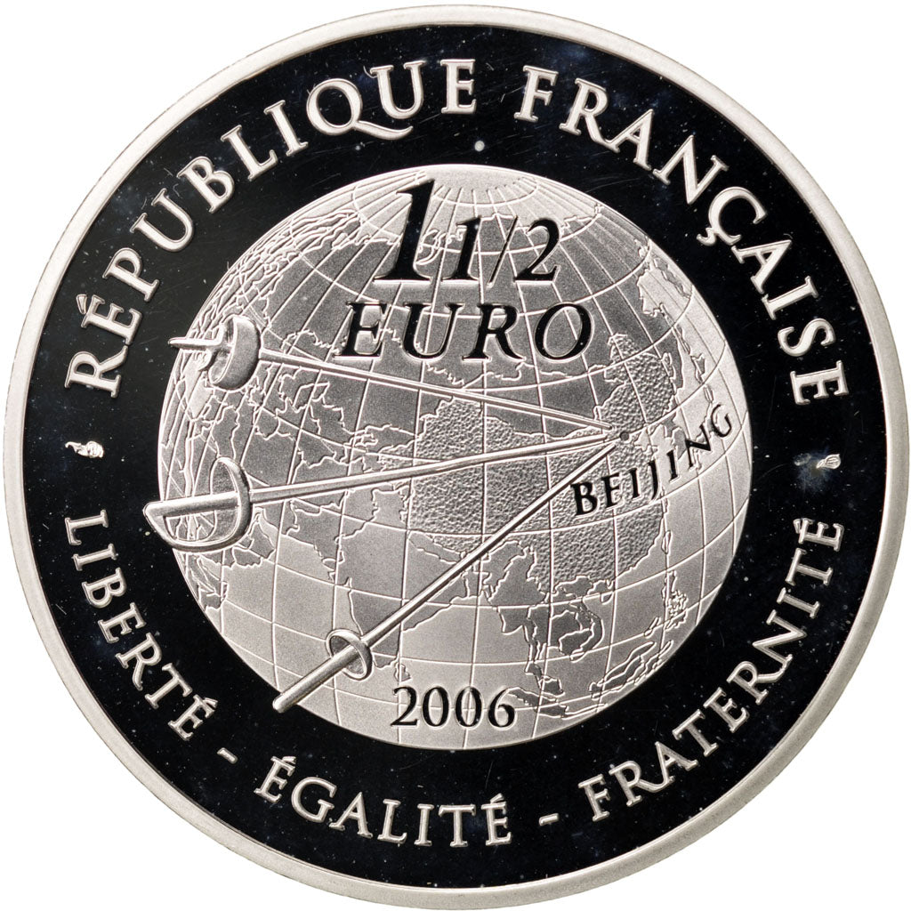 Francia, 1,5 Euro, 2006, FDC, Argento
