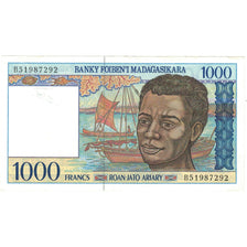 Geldschein, Madagascar, 1000 Francs = 200 Ariary, KM:76a, UNZ-