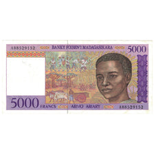 Banconote, Madagascar, 5000 Francs = 1000 Ariary, KM:78b, SPL