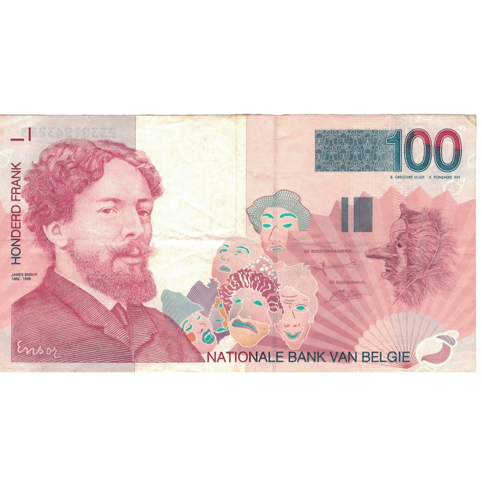 Banknote, Belgium, 100 Francs, Undated (1995-2001), KM:147, EF(40-45)