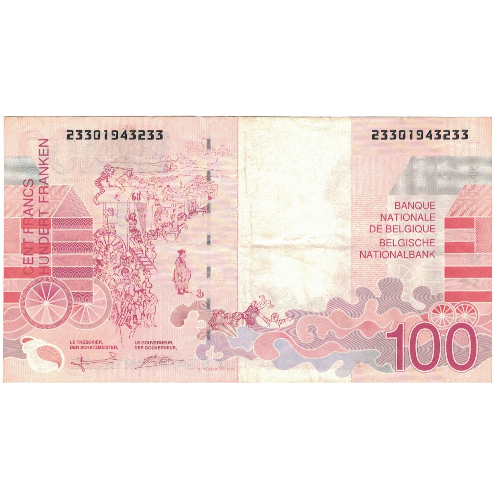 Banknote, Belgium, 100 Francs, Undated (1995-2001), KM:147, EF(40-45)