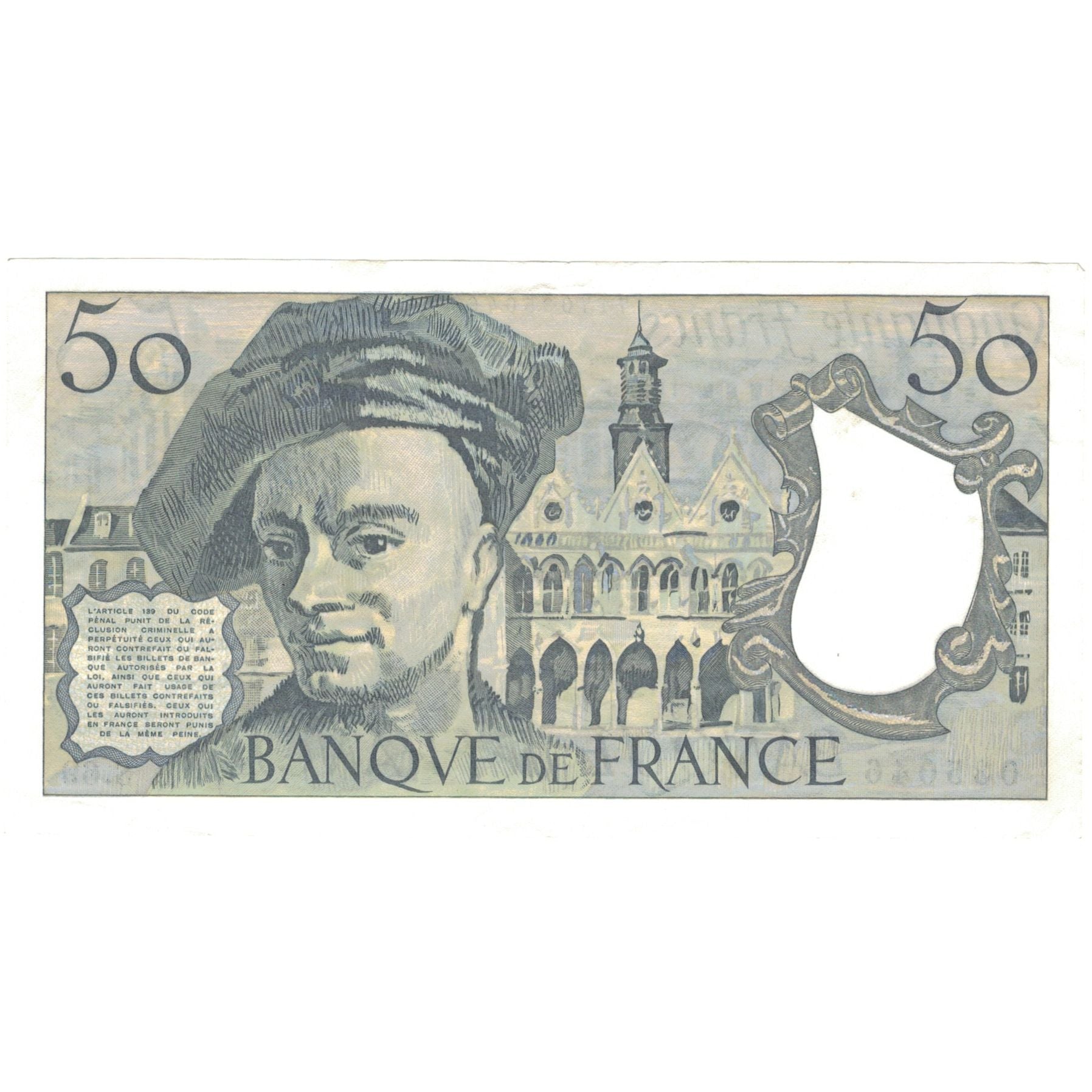 Francia, 50 Francs, Quentin de La Tour, 1991, S.69, SPL-, Fayette:67.17, KM:152e
