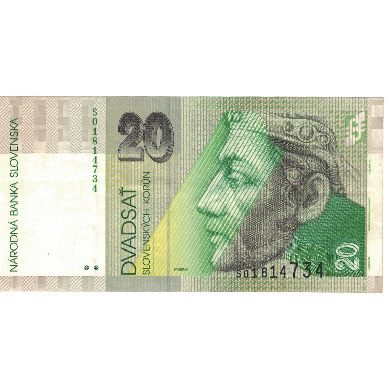Geldschein, Slowakei, 20 Korun, 2001, 2001-08-31, KM:20e, SS