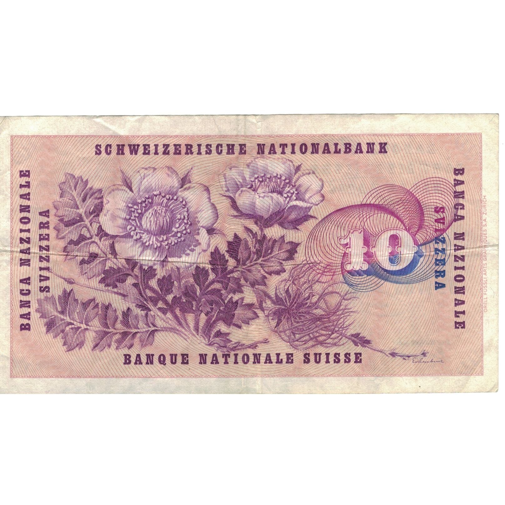 Banknote, Switzerland, 10 Franken, 1972, 1972-01-24, KM:45r, VF(30-35)