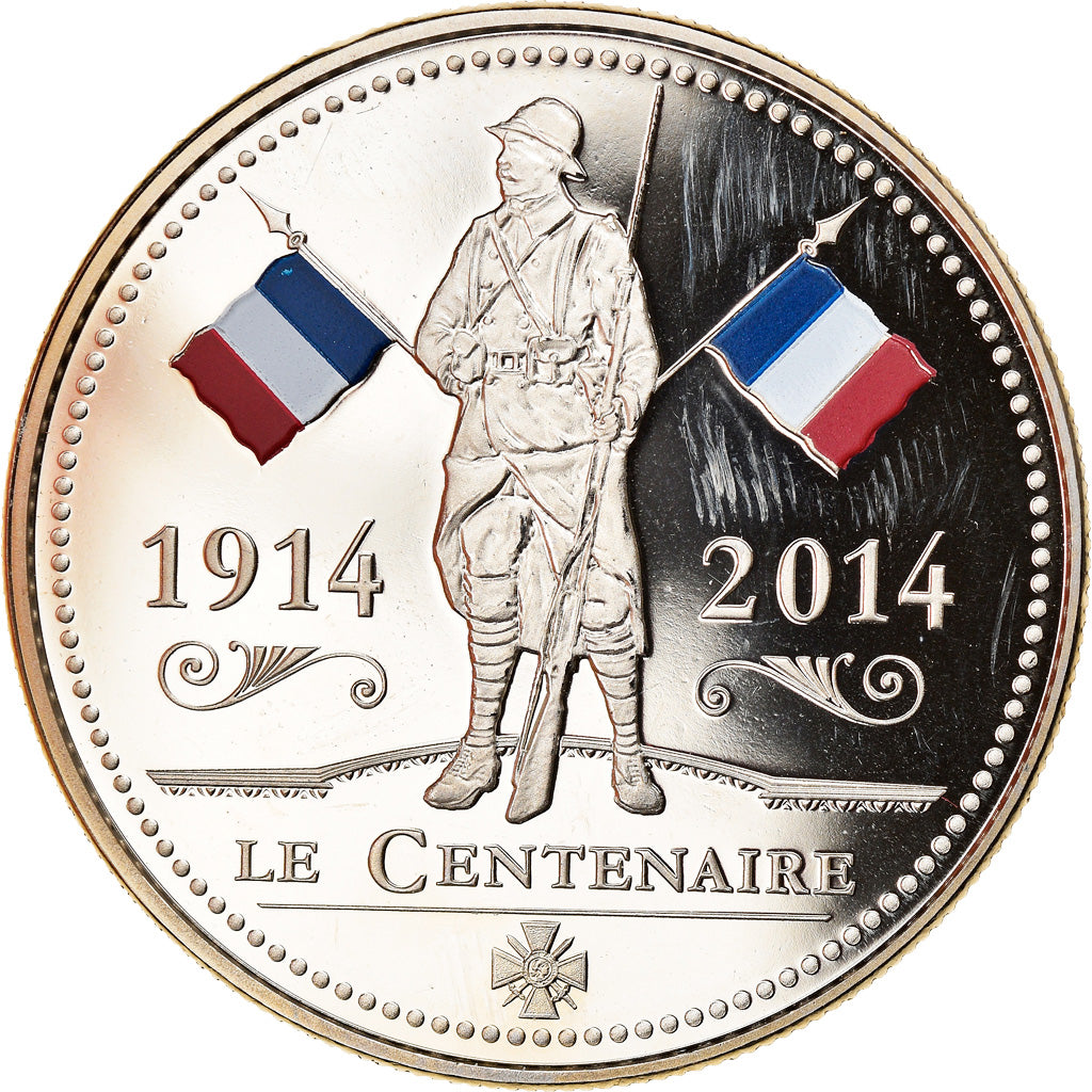 Francia, medalla, Centenaire de la Première Guerre Mondiale, WAR, 2014, FDC