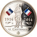 Francia, medalla, Centenaire de la Première Guerre Mondiale, WAR, 2014, FDC