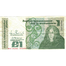 Geldschein, Ireland - Republic, 1 Pound, 1986, 1986-02-19, KM:70c, S+
