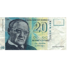 Banconote, Finlandia, 20 Markkaa, 1993, 1993, KM:123, BB