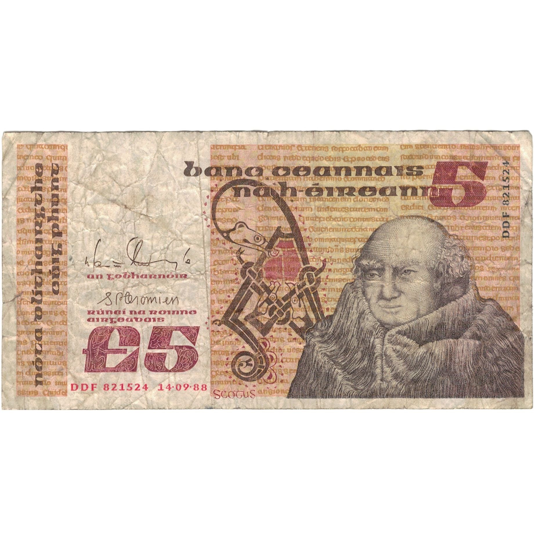 Billet, République d'Irlande, 5 Pounds, 1993, 1993-03-12, KM:71e, B+