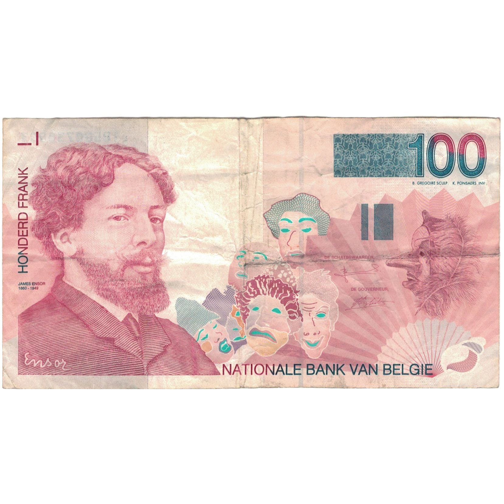 Banknote, Belgium, 100 Francs, Undated (1995-2001), KM:147, EF(40-45)