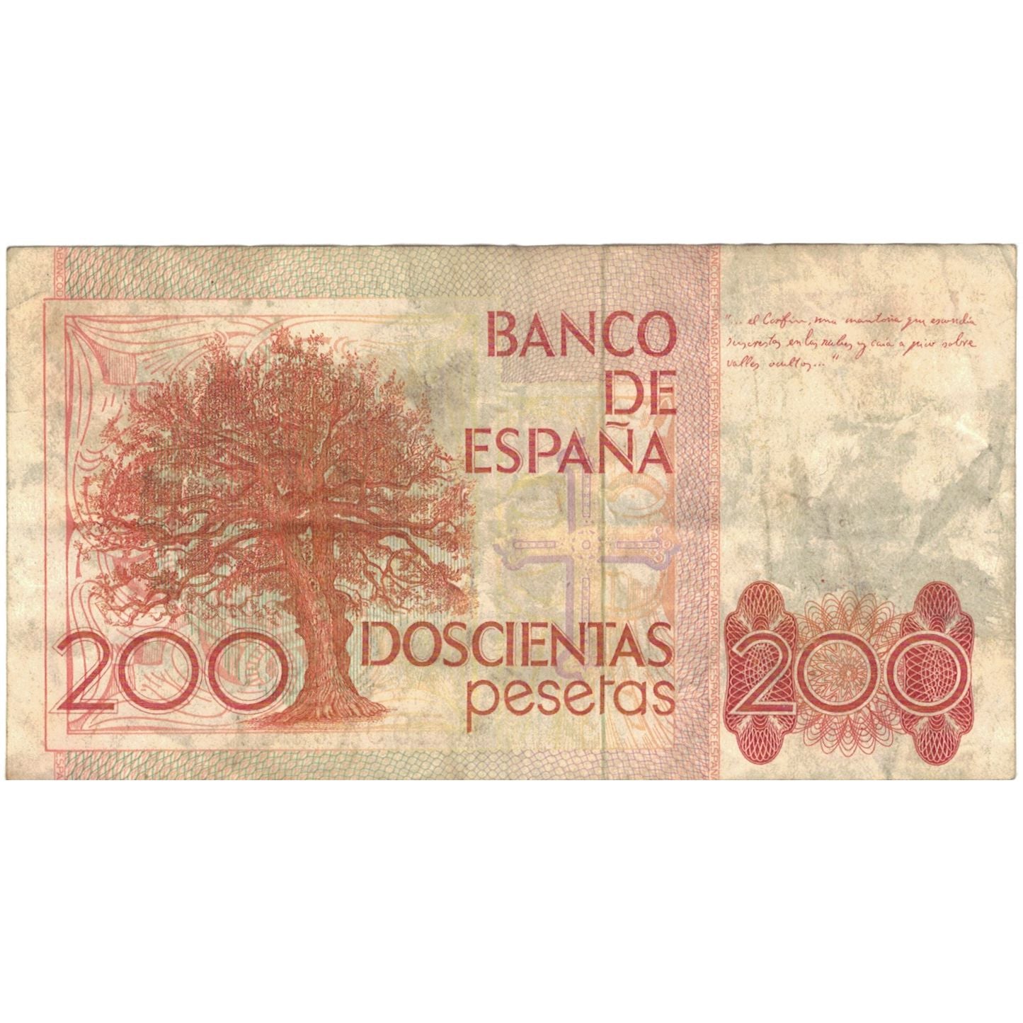Billet, Espagne, 200 Pesetas, 1982-1987, 1980-09-16, KM:156, TB