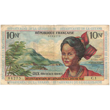 Banconote, Antille francesi, 10 Nouveaux Francs, KM:5a, MB+