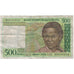 Biljet, Madagascar, 500 Francs = 100 Ariary, Undated (1994), KM:75b, B+