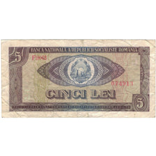Geldschein, Rumänien, 5 Lei, 1966, KM:93a, S+