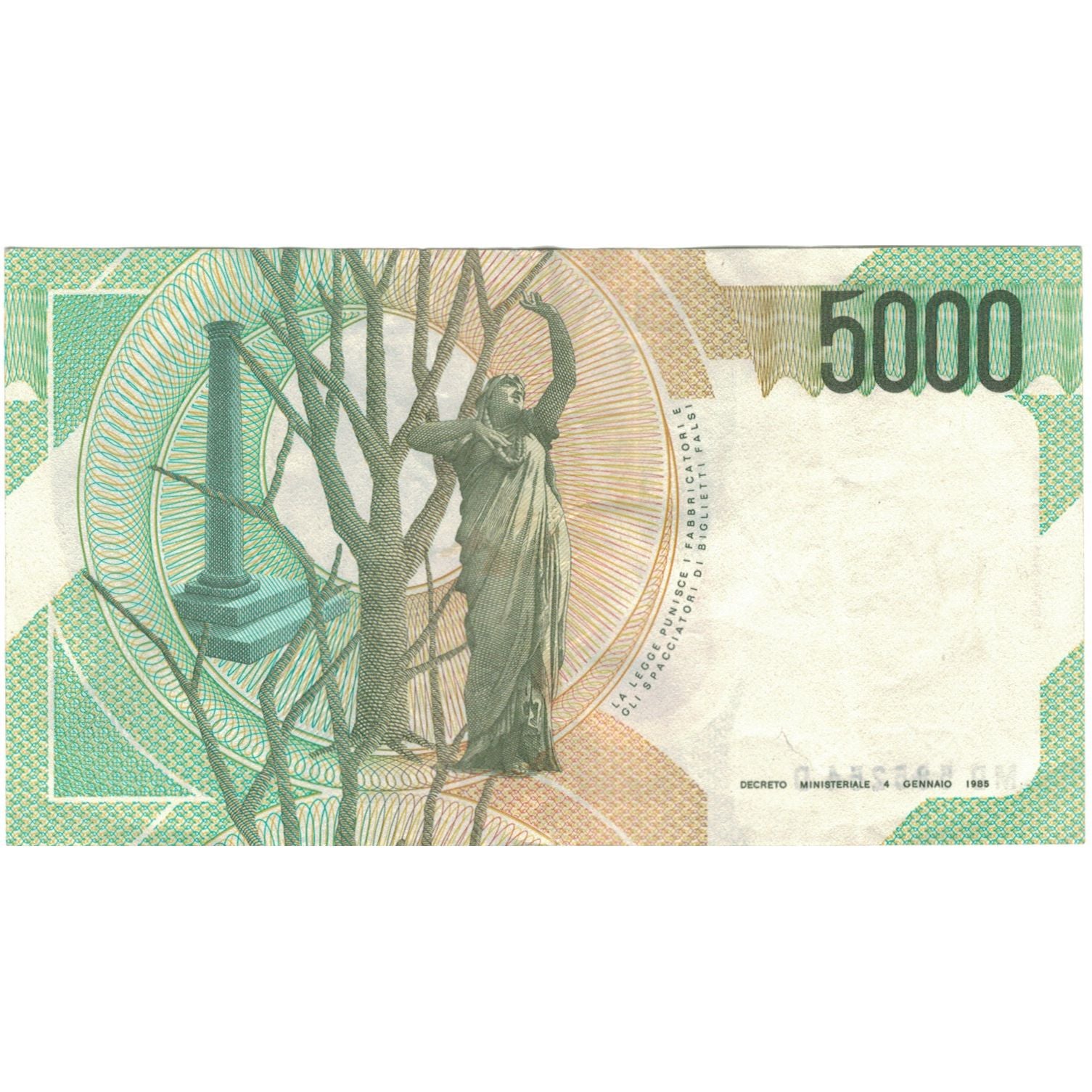 Geldschein, Italien, 5000 Lire, 1985-01-04, KM:111c, SS+