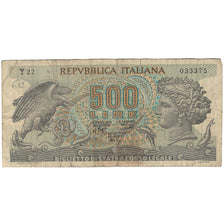 Billet, Italie, 500 Lire, 1966, 1966-06-20, KM:93a, B+