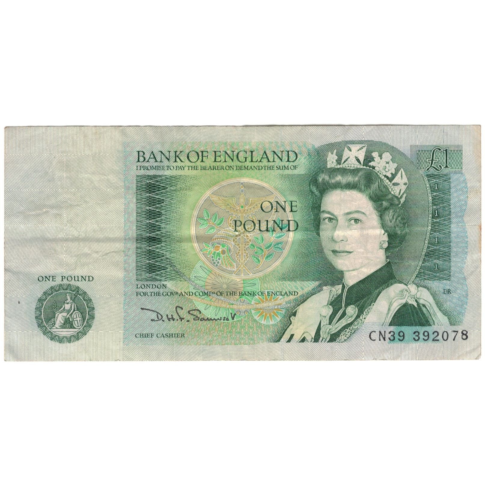 Banknote, Great Britain, 1 Pound, Undated (1978-84), KM:377b, VF(30-35)