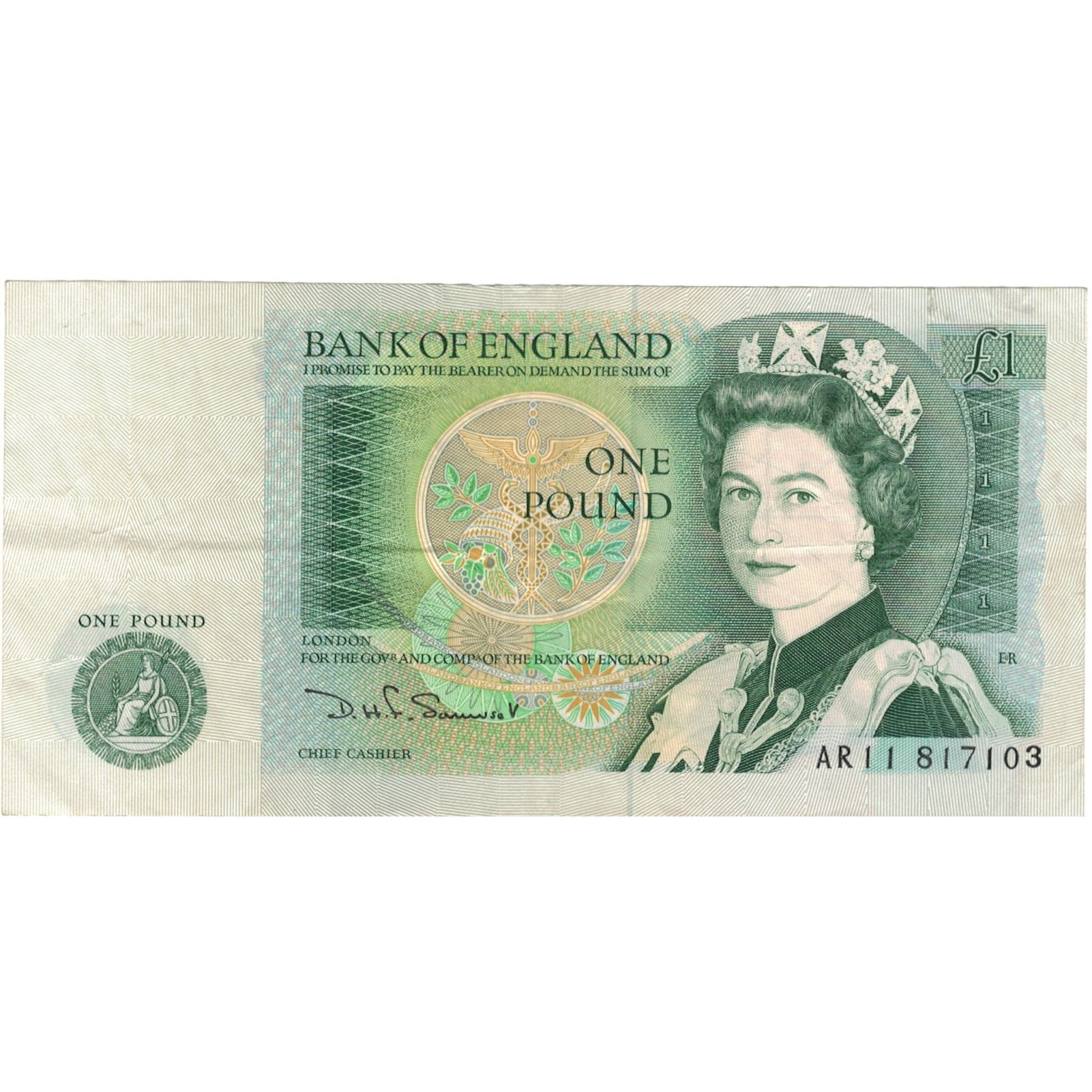 Banknote, Great Britain, 1 Pound, Undated (1978-84), KM:377b, EF(40-45)