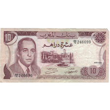 Banknote, Morocco, 10 Dirhams, 1970, KM:57a, EF(40-45)